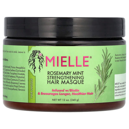 Mielle Rosemary Mint Strengthening Hair Mask 340g – Deep Repair, Hydration & Hair Growth Treatment JZCosmetics.com