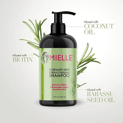 Mielle Rosemary Mint Strengthening Shampoo 355ml – Nourishing Hair Growth & Breakage Control Formula JZCosmetics.com