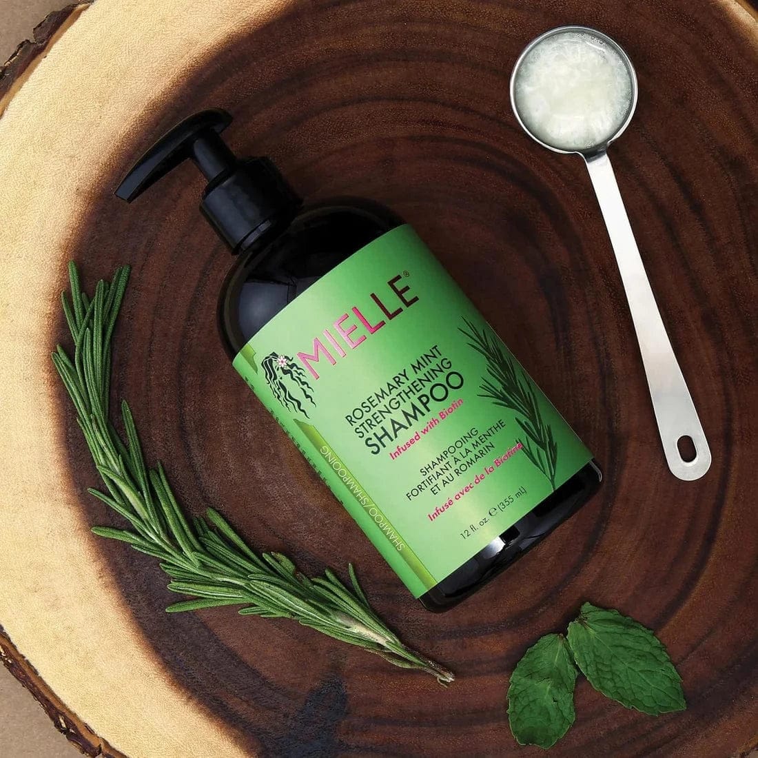 Mielle Rosemary Mint Strengthening Shampoo 355ml – Nourishing Hair Growth & Breakage Control Formula JZCosmetics.com