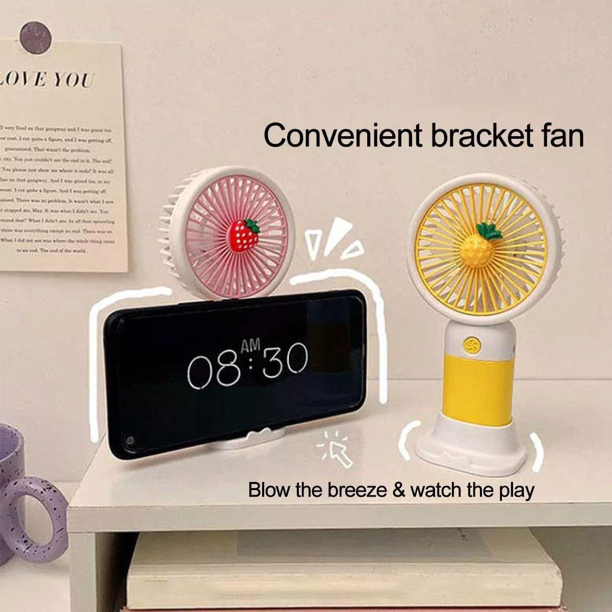 Mini Portable USB Fan 3 Speed Cute Handheld Fan JZCosmetics.com