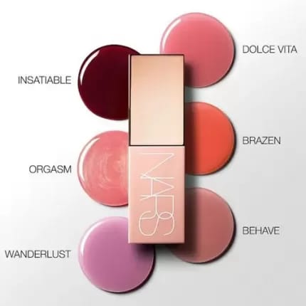 NARS Afterglow Liquid Blush 2pcs Set – Dolce Vita & Brazen | Lightweight Dewy Natural Flush JZ Cosmetics