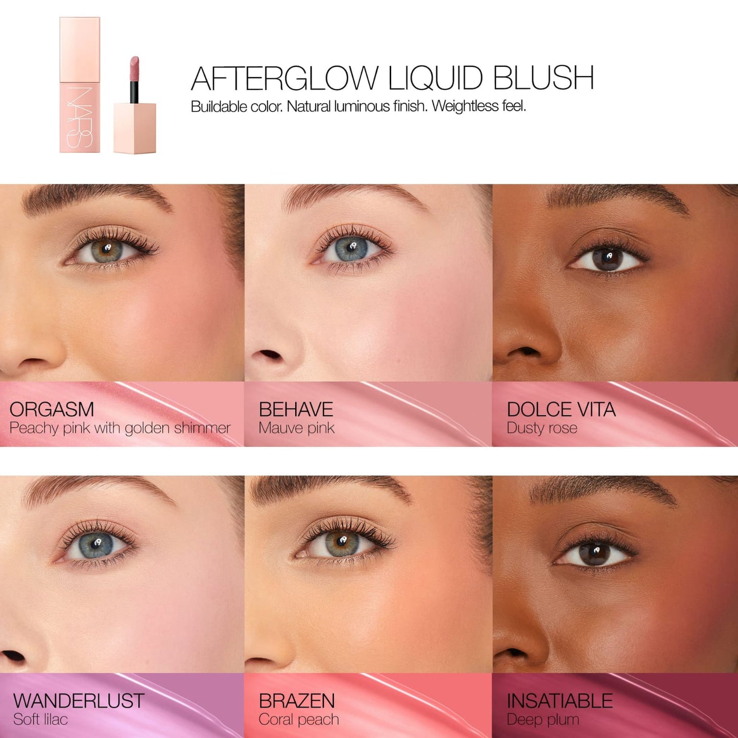 NARS Afterglow Liquid Blush 4pcs Set JZCosmetics.com