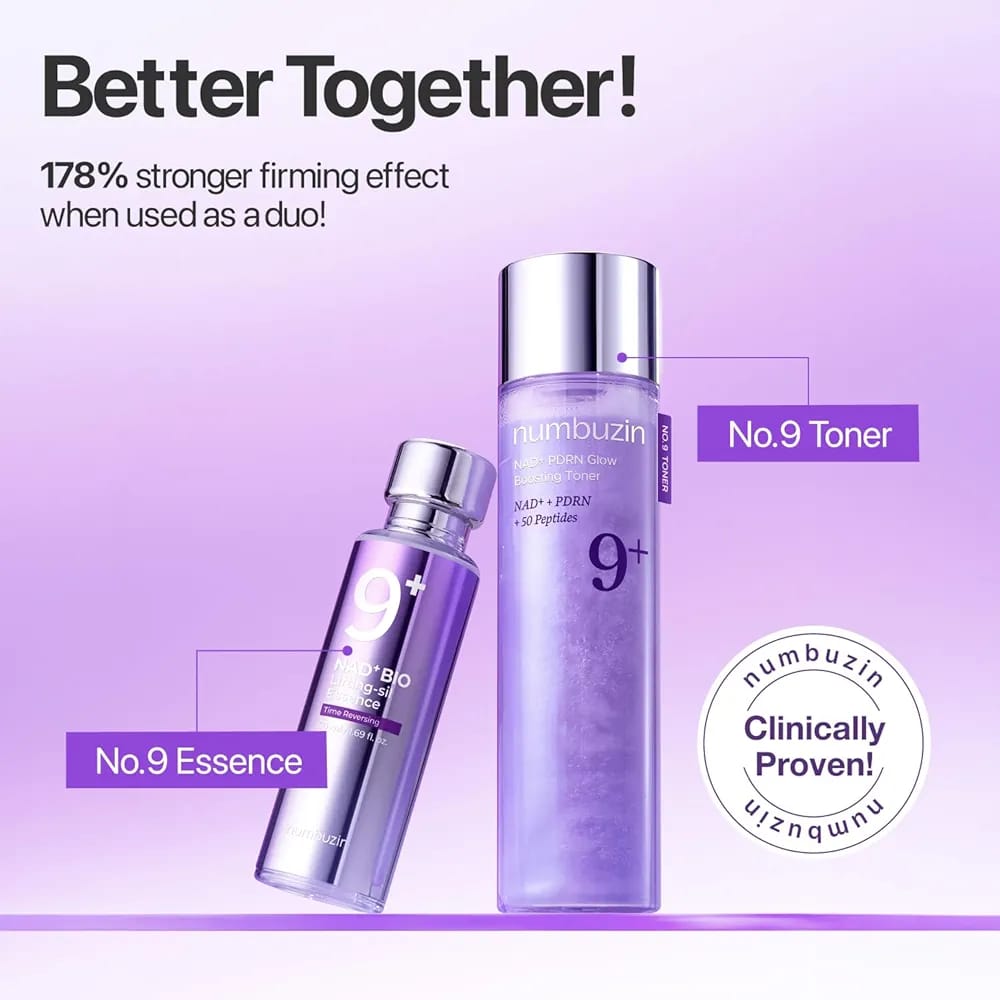 Numbuzin No.9 NAD+ PDRN Glow Boosting Toner 150ml JZCosmetics.com
