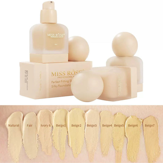 Miss rose Perfect Fitting Skin Silky Foundation | Smooth Flawless Coverage JZCosmetics.com