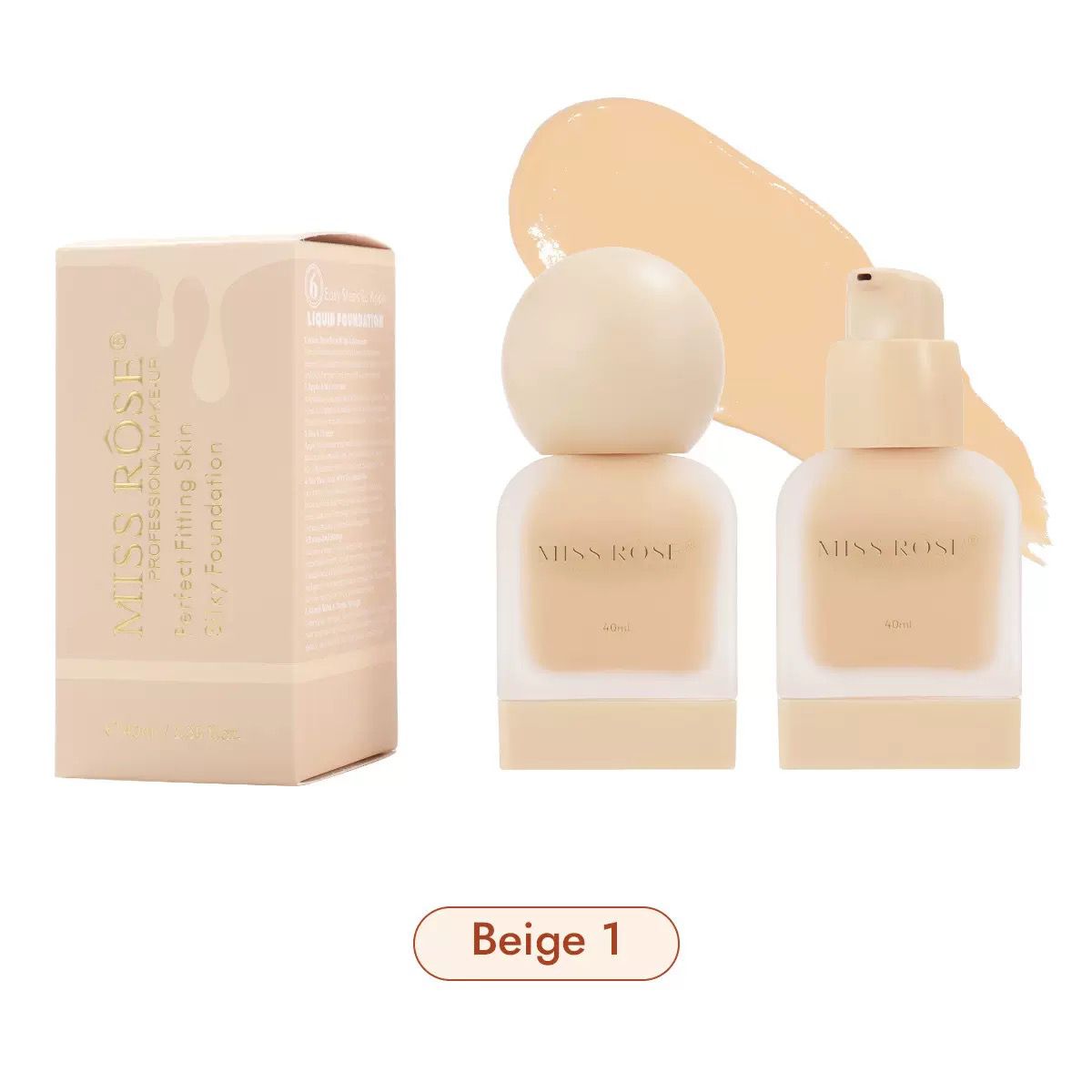 Miss rose Perfect Fitting Skin Silky Foundation | Smooth Flawless Coverage JZCosmetics.com