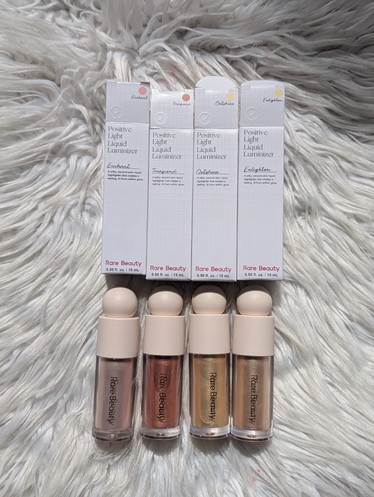 Rare Beauty Positive Light Liquid Luminizer 15ml – 4pcs Set | Ultra-Glowy Radiant Liquid Highlighter JZCosmetics.com