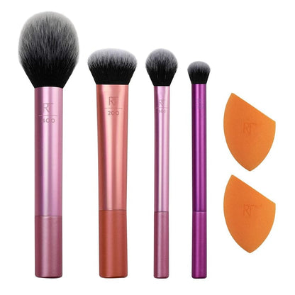 Real Techniques Everyday Essentials Makeup Brush Set with Sponge (2) JZCosmetics.com