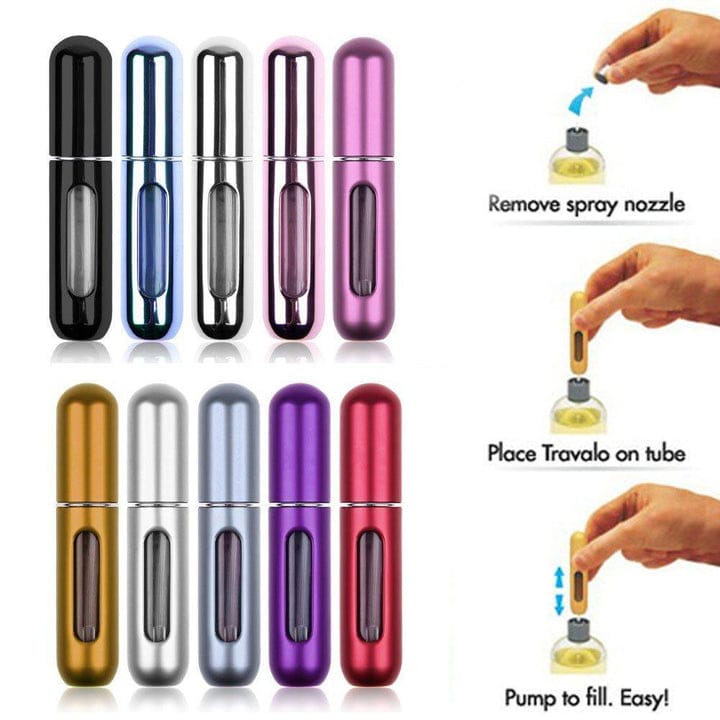Refillable Perfume Atomizer Bottle | Portable Mini Travel Spray JZCosmetics.com
