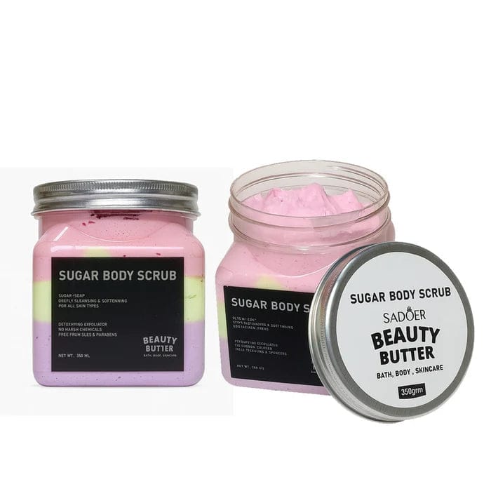 SADOER Sugar Body Scrub 350ml – Exfoliating & Nourishing Beauty Butter JZCosmetics.com
