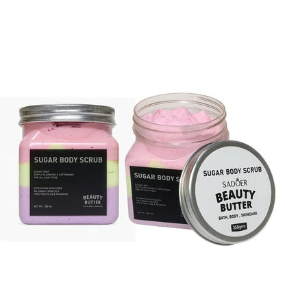 SADOER Sugar Body Scrub 350ml – Exfoliating & Nourishing Beauty Butter JZCosmetics.com