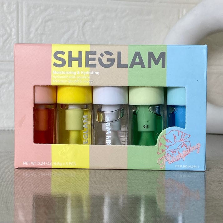 SHEGLAM Lip Gloss 5 Pcs Set – High Shine Non-Sticky Lip Gloss JZCosmetics.com