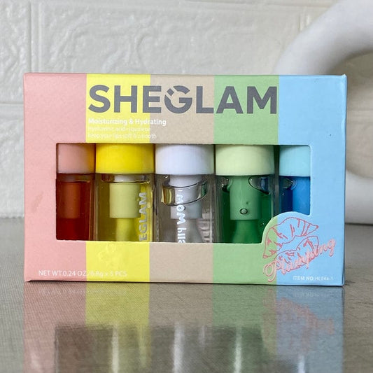 SHEGLAM Lip Gloss 5 Pcs Set – High Shine Non-Sticky Lip Gloss JZCosmetics.com
