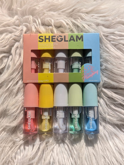 SHEGLAM Lip Gloss 5 Pcs Set – High Shine Non-Sticky Lip Gloss JZCosmetics.com