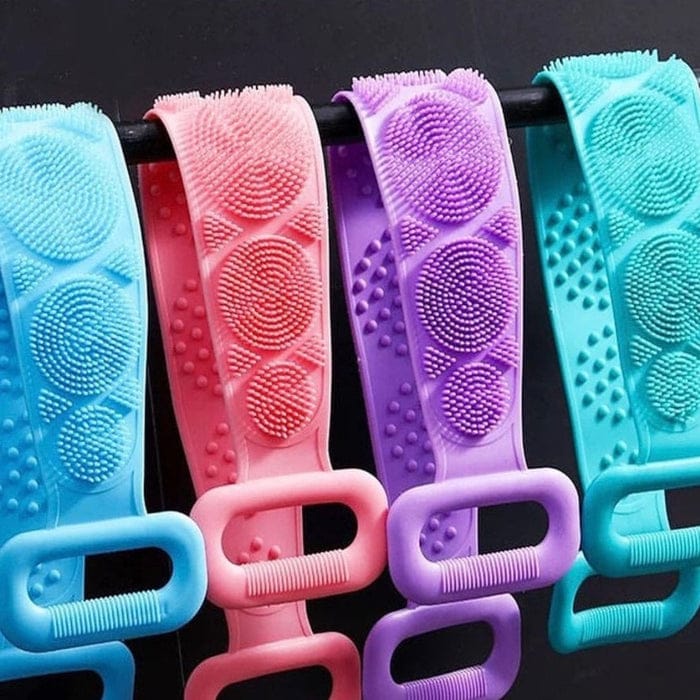 Silicone Back Scrubbing Belt | Silicone Body Scrubber Towel JZCosmetics.com