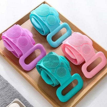 Silicone Back Scrubbing Belt | Silicone Body Scrubber Towel JZCosmetics.com