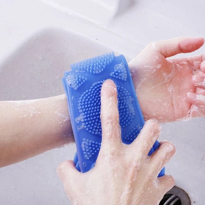 Silicone Back Scrubbing Belt | Silicone Body Scrubber Towel JZCosmetics.com