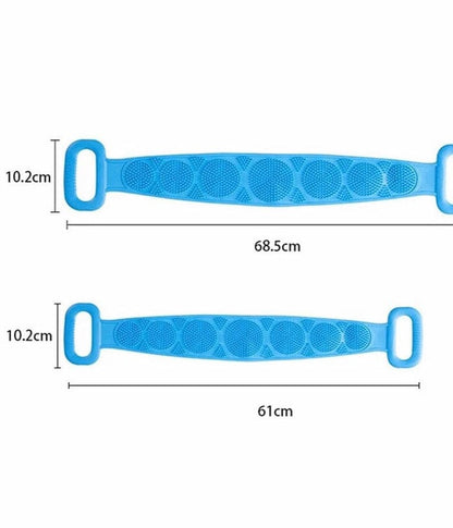 Silicone Back Scrubbing Belt | Silicone Body Scrubber Towel JZCosmetics.com
