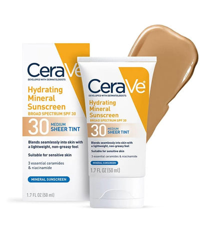 Hydrating Mineral Sunscreen SPF 30 Tinted (50ml) – Broad-Spectrum UV Protection JZCosmetics.com
