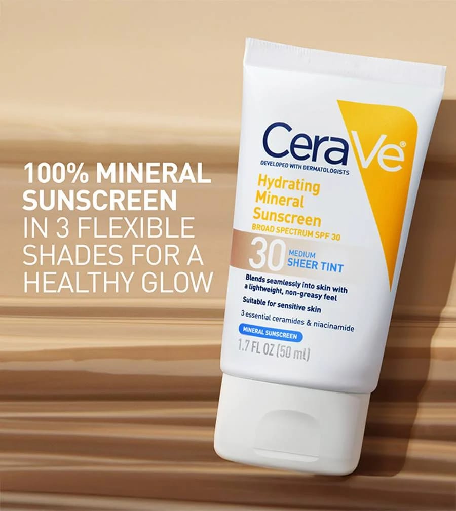Hydrating Mineral Sunscreen SPF 30 Tinted (50ml) – Broad-Spectrum UV Protection JZCosmetics.com