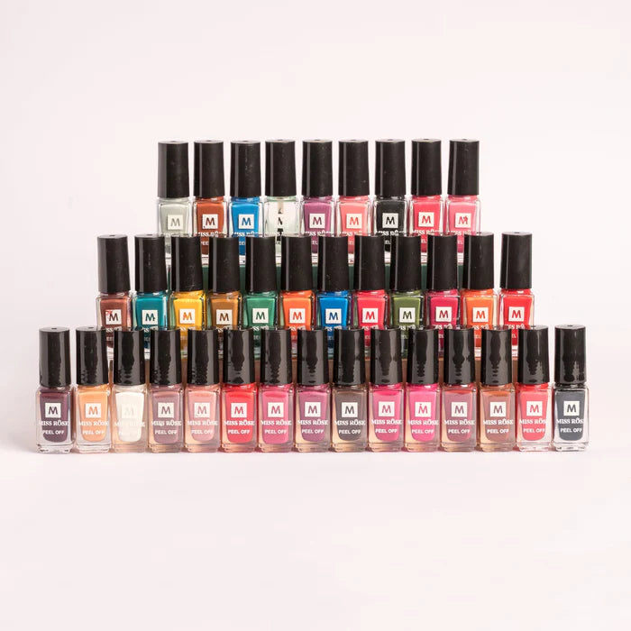Miss Rose Pack of 36 Peel Off Nail Polishes – Beautiful Color Collection JZCosmetics.com