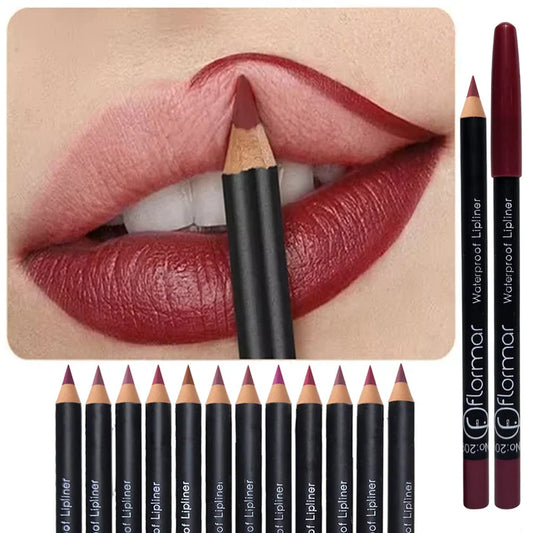 Flormor WaterProof Lip Liner Pencil 12Pcs