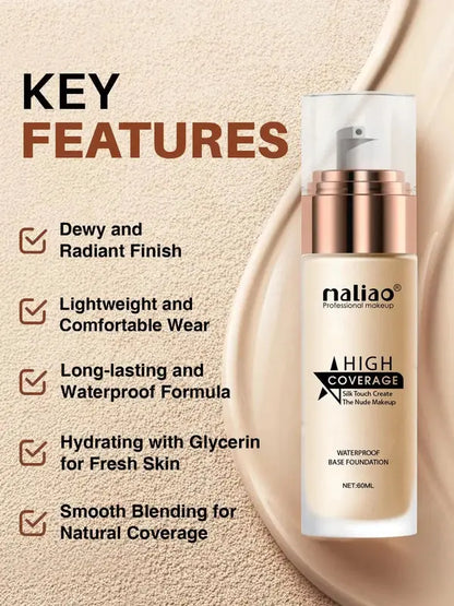 Maliao High Coverage Waterproof Base Foundation - Flawless All-Day Wear JZ Cosmetics
