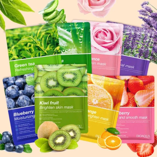 Pack Of 15Pcs Random Moisturizing , Glowing , Anti Aging Deep Repair Sheet Masks 1x15