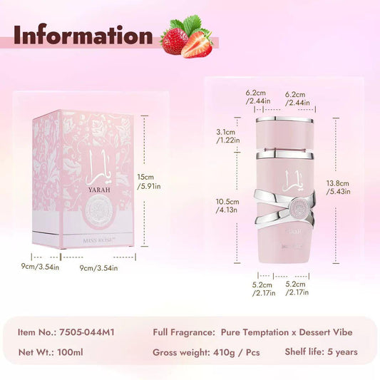 YARAH Perfume 100ml | Long-Lasting Luxury Fragrance JZCosmetics.com