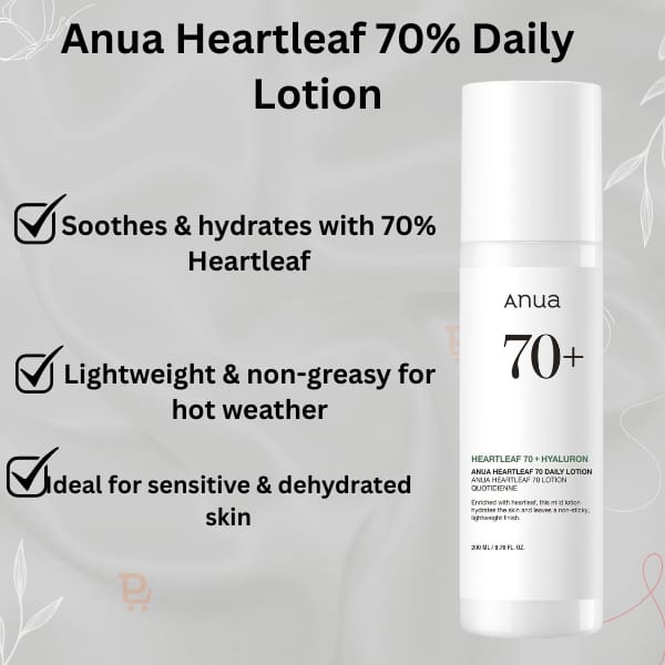 Anua Heartleaf Daily Lotion 200ml – Soothing Hydrating Lightweight Face Moisturizer | Made in Korea JZCosmetics.com