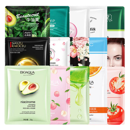 Pack Of 15Pcs Random Moisturizing , Glowing , Anti Aging Deep Repair Sheet Masks 1x15 JZ Cosmetics