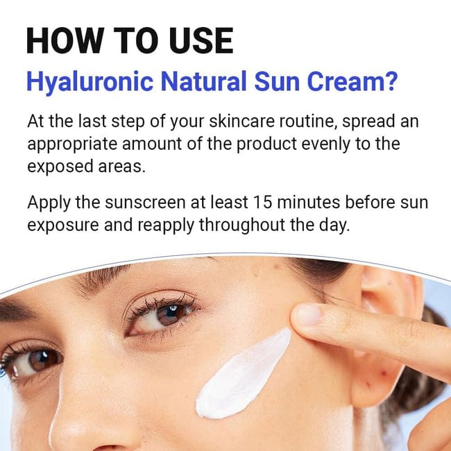 Hyaluronic Acid Natural Suncream SPF50 PA++++ 50ml  Lightweight Moisturizing UV Protection | Broad Spectrum | Made in Korea JZCosmetics.com