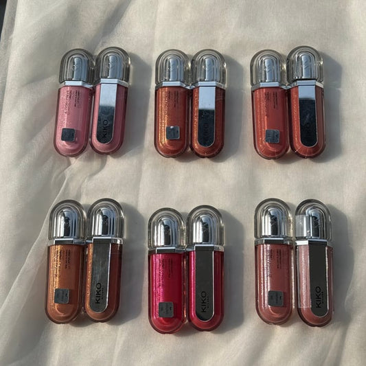 KIKO Milano 3D Hydra Lip Gloss 6pcs Set – High Shine Hydrating Non-Sticky Lip Gloss | Made in Italy JZCosmetics.com