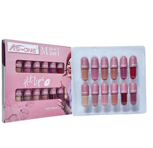 KS-ONE 12 Pcs Lip Gloss Set – Shiny Hydrating Long-Lasting Glossy Lip Colors JZCosmetics.com