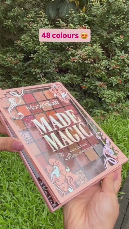 Mocallure Made Magic 48-Color Eyeshadow Palette | Highly Pigmented Matte, Shimmer & Glitter Shades | Versatile for Daily, Party & Bridal Looks