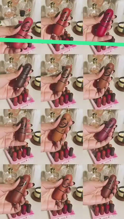 One Love 12pcs Matte Lipstick Set | Ultra-Matte, Long-Lasting & Highly Pigmented Lipsticks | 2 Settings Available | Smooth & Non-Drying Formula