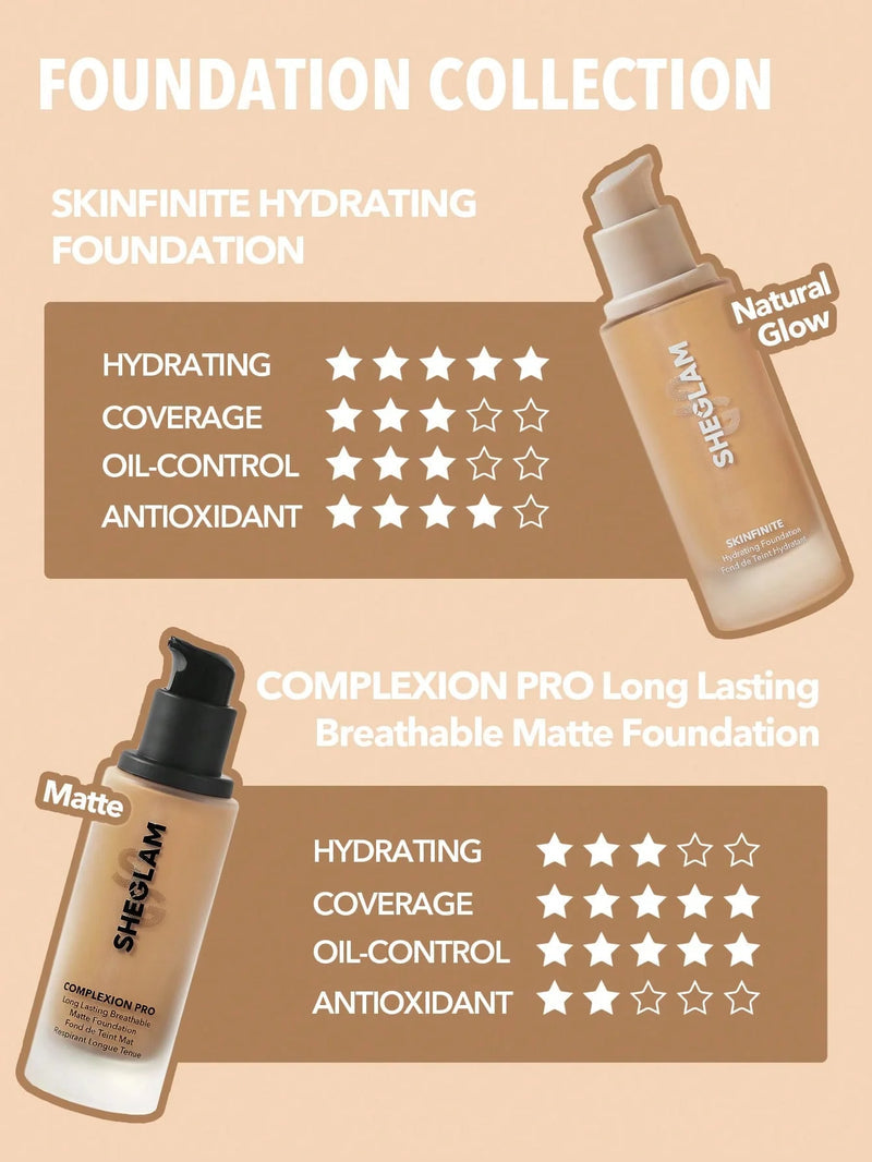 Sheglam Complexion Pro Long Lasting Breathable Matte Foundation | Full Coverage JZCosmetics.com