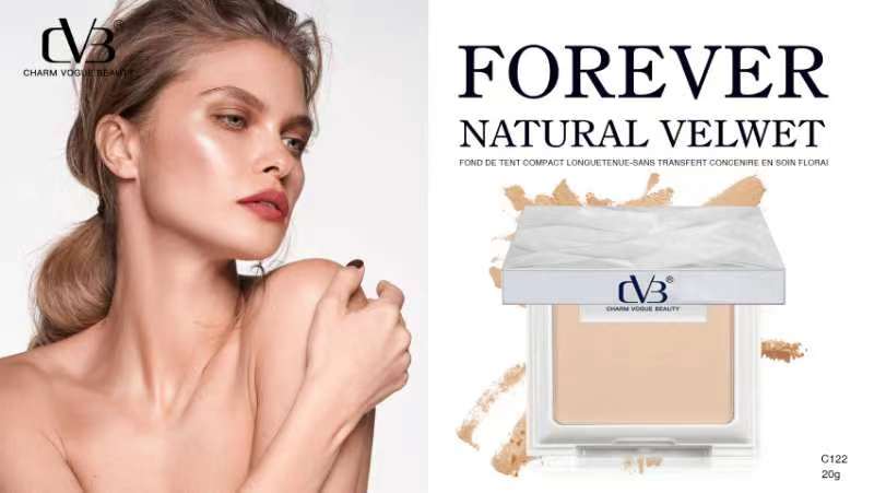 CVB Forever Natural Velvet Compact 20g (Shade C122) – Long-Lasting Fond De Teint Powder | Smooth Matte Finish | Oil-Control & Lightweight Formula