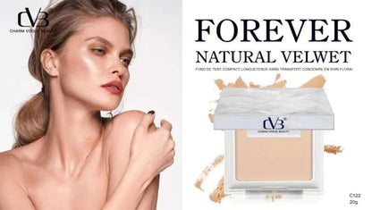 CVB Forever Natural Velvet Compact 20g (Shade C122) – Long-Lasting Fond De Teint Powder | Smooth Matte Finish | Oil-Control & Lightweight Formula