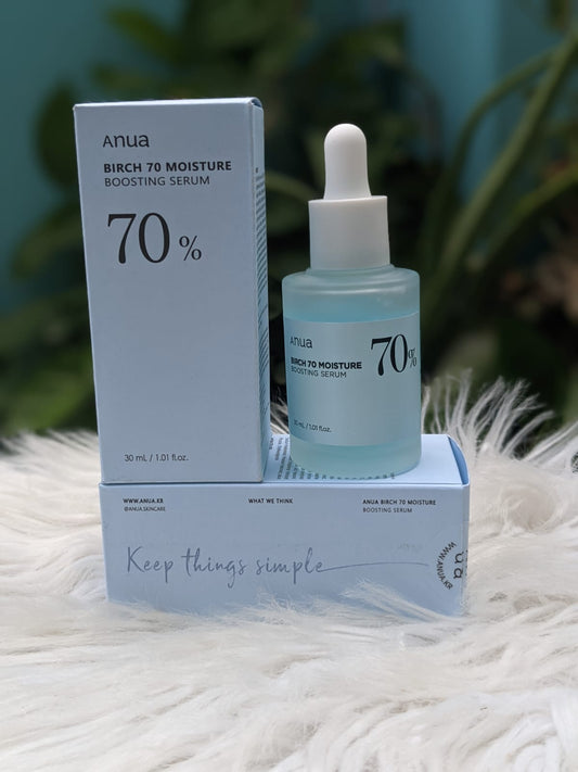 ANUA Birch 70% Moisture Boosting Serum | Deep Hydration & Skin Barrier Care | Lightweight Soothing Formula JZCosmetics.com