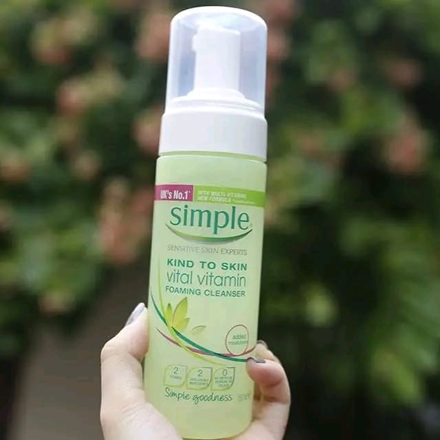 Simple Vital Vitamin Foaming Cleanser 150ml | Gentle Daily Face Wash for All Skin Types JZ Cosmetics