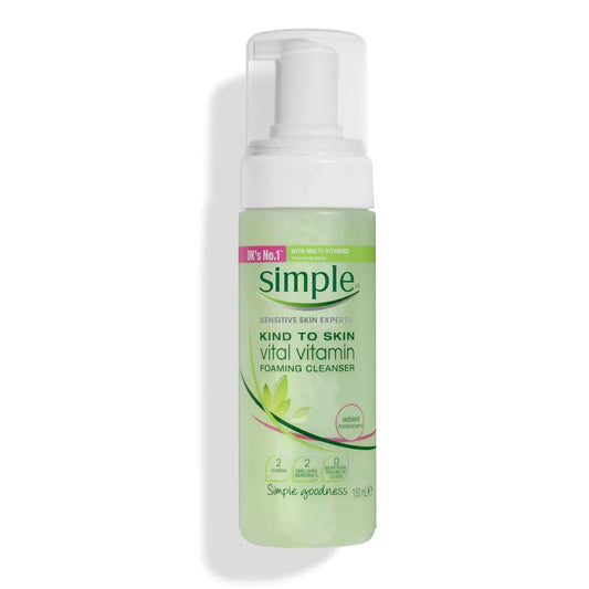 Simple Vital Vitamin Foaming Cleanser 150ml | Gentle Daily Face Wash for All Skin Types JZ Cosmetics