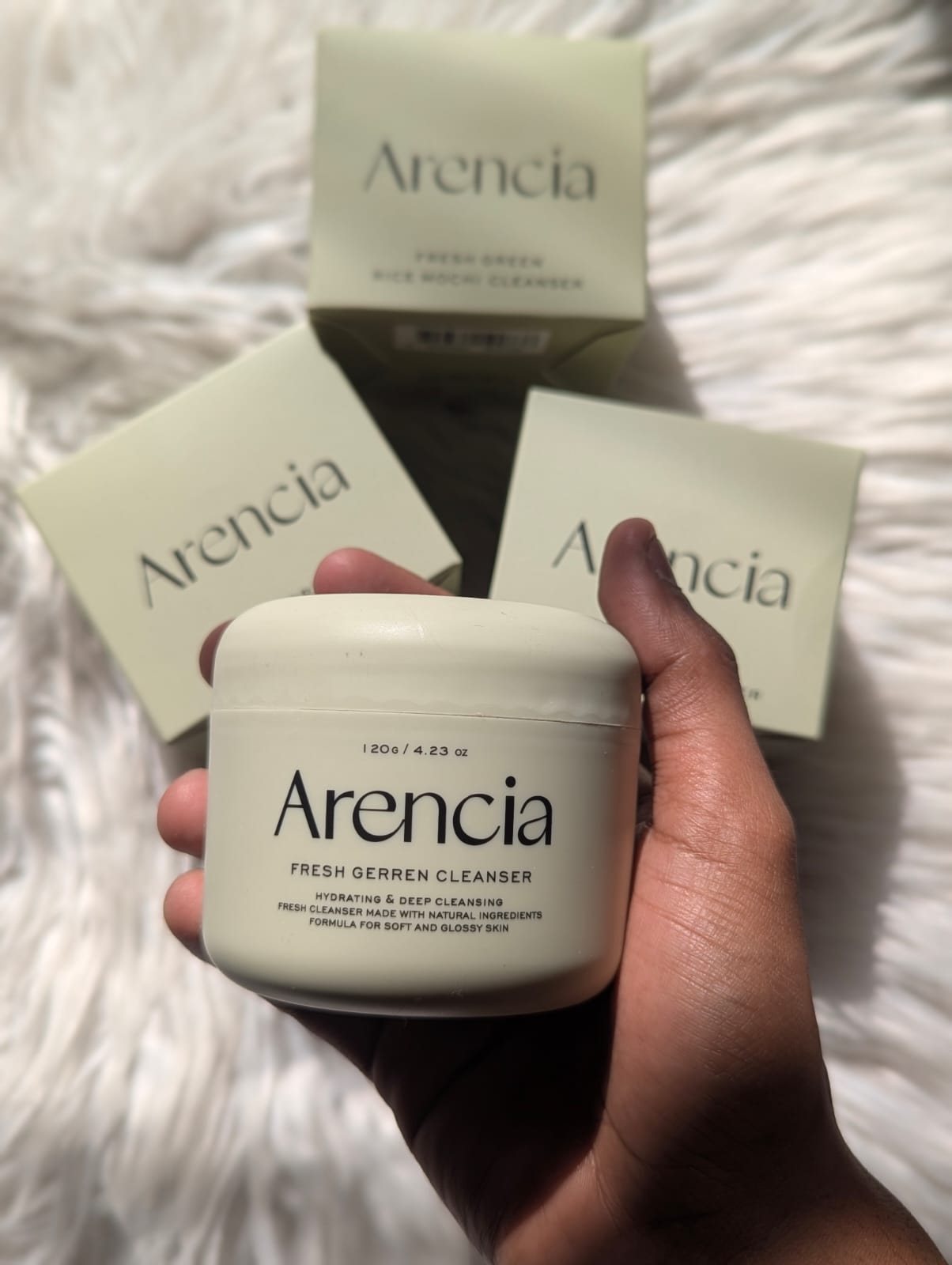 Arencia Fresh Green Rice Mochi Cleanser 120g – Gentle Deep Cleansing Face Wash for Hydrating, Brightening & Soft Skin | Korean Skincare JZ Cosmetics