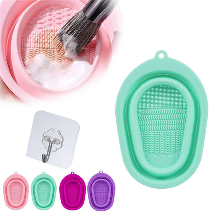 Silicone Brush Cleaning Bowl – Deep Cleansing Tool for Makeup Brushes | Flexible, Durable & Easy to Use | Quick Brush Cleaner with Textured Surface