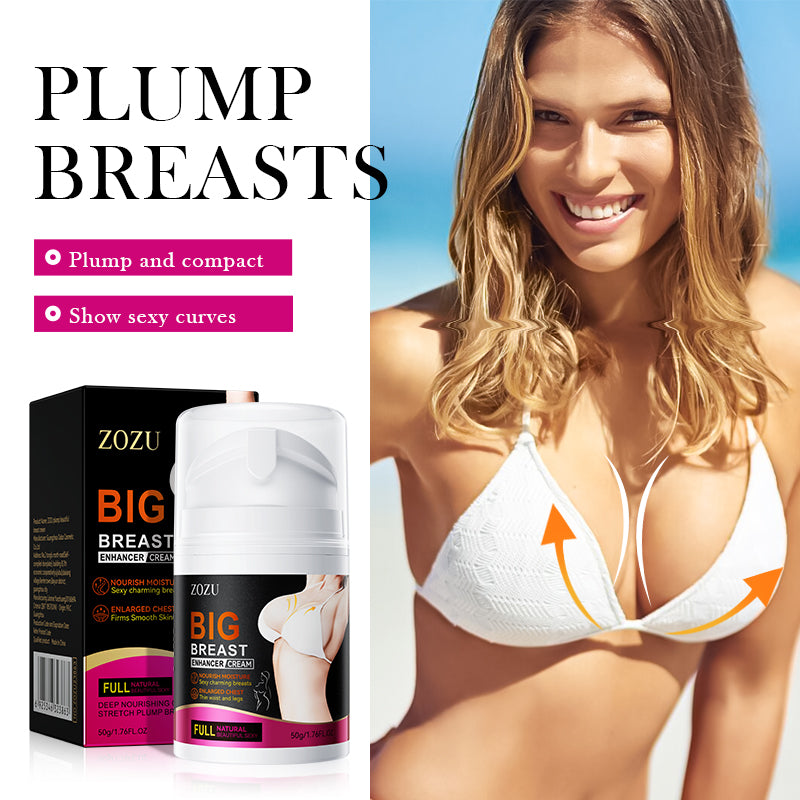ZOZU Big Breast Enhancer Cream | Firming, Lifting & Volumizing Bust Cream | Natural Herbal Formula for Fuller & Tighter Breasts