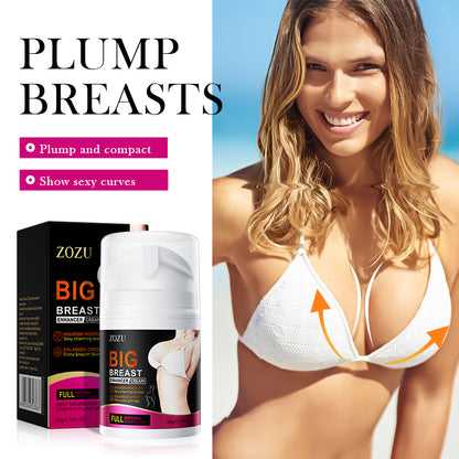 ZOZU Big Breast Enhancer Cream | Firming, Lifting & Volumizing Bust Cream | Natural Herbal Formula for Fuller & Tighter Breasts
