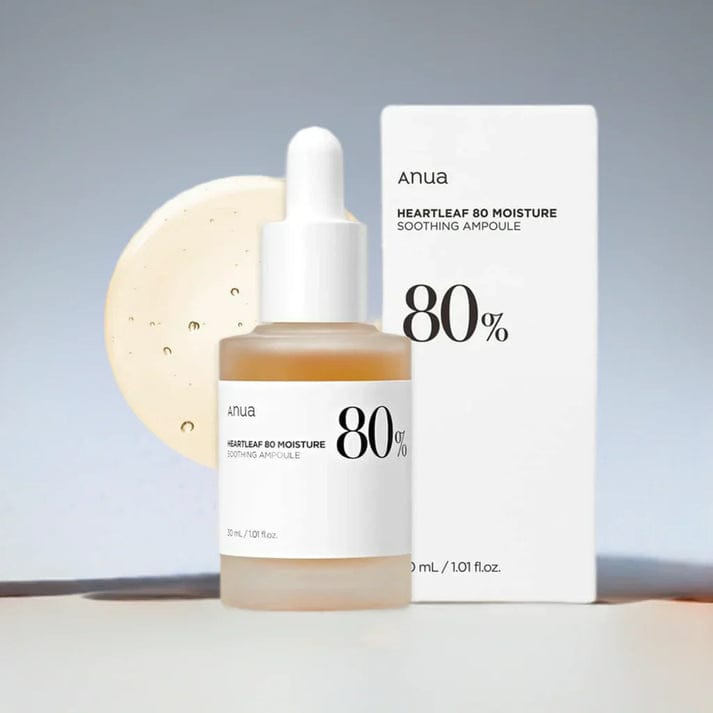 ANUA Heartleaf 80% Moisture Soothing Ampoule | Calming & Hydrating | Redness Relief | Lightweight Daily Skin Soother | 30ml | Made in Korea JZCosmetics.com