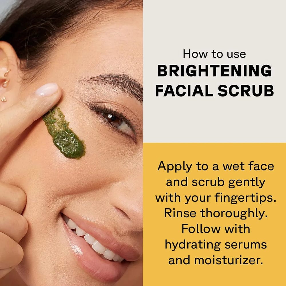 Brightening Facial Scrub 118mL | Gentle Exfoliation & Skin Renewal | Removes Dead Skin, Dirt & Oil | Smooth & Radiant Skin | Made in USA JZ Cosmetics