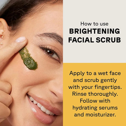 Brightening Facial Scrub 118mL | Gentle Exfoliation & Skin Renewal | Removes Dead Skin, Dirt & Oil | Smooth & Radiant Skin | Made in USA JZ Cosmetics