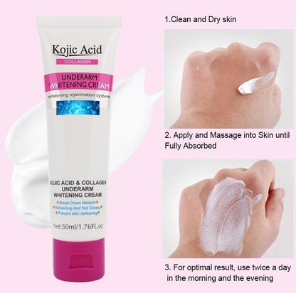 Kojic Acid Collagen Underarm Whitening Cream | Brightening, Smoothing & Dark Spot Removal
