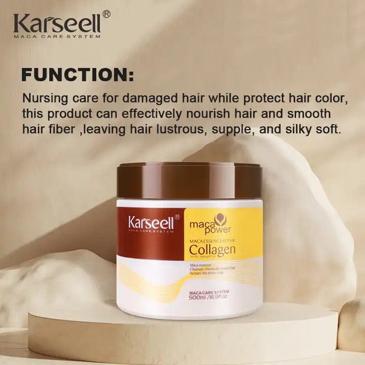 Karseell Collagen Hair Mask 500ml | Deep Repair & Damage Treatment | Smooth, Shiny & Frizz-Free Hair | Professional Salon-Quality Mask – Made in Italy JZCosmetics.com
